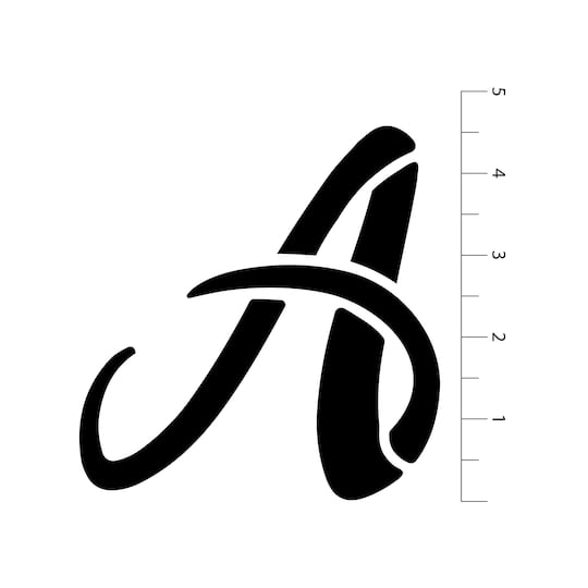 Alphabet Handlettered Script Stencils, 12" x 12" by Craft Smart®